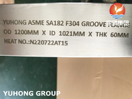 فلنج سفارشی SA182 F304 زبانه فولادی ضد زنگ / صورت شیاردار