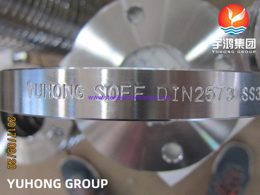 فلنج فولادی ضد زنگ، SORF، WNFF، DIN2573، A182، F304، 304L، 304H، SS316، 316L، B16.5