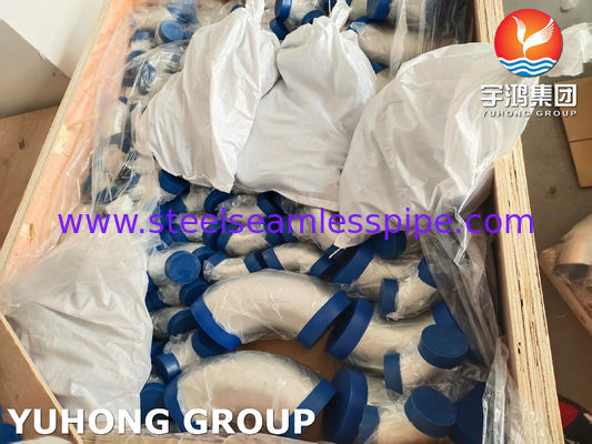 ASTM A403 WP304-S اتصالات لوله آرنج 90 درجه بدون درز با شعاع بلند از جنس استنلس استیل جوش لب به لب