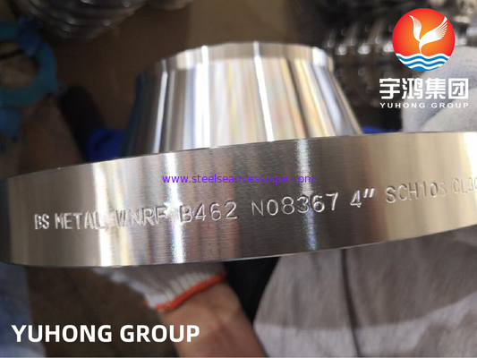 ASTM B462 آلیاژ Al6XN، UNS N08367 WNRF فلنج های فلز آلیاژ نیکل CL3000 برای نفت و گاز