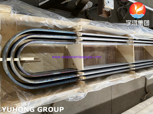 لوله های دو فلز فولادی U bend sA789 s32205 S31803 تضمین درمان حرارتی