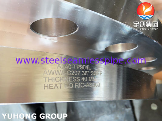 ASTM A240 SS904L فلنج بر روی صفحه ای با صورت صاف AWWA C207 و ابعاد سفارشی