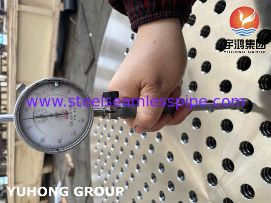 صفحه لوله فولاد ضد زنگ ASTM A182 F316L برای مبدل های حرارتی پوسته و لوله