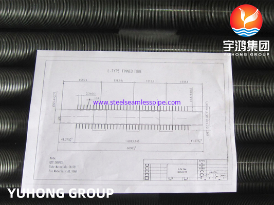 ASTM A179 لوله ای از نوع L با باله آلومینیومی برای خنک کننده هوا