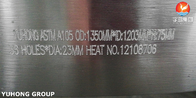 فلنج فولادی کربنی ASTM A105 روی صفحه صاف، فلنج رنگ شده مشکی فورج شده