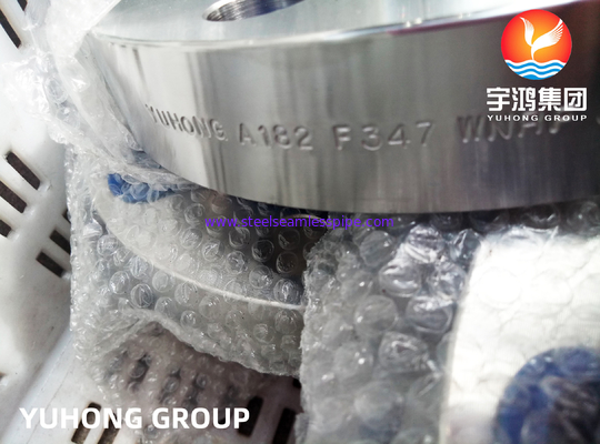 ASTM A182 F347 فلنج گردن جوش فولاد ضد زنگ ، RF / RTJ Face برای کاربردهای درجه حرارت بالا
