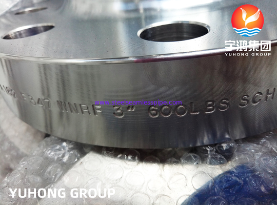 ASTM A182 F347 فلنج گردن جوش فولاد ضد زنگ ، RF / RTJ Face برای کاربردهای درجه حرارت بالا