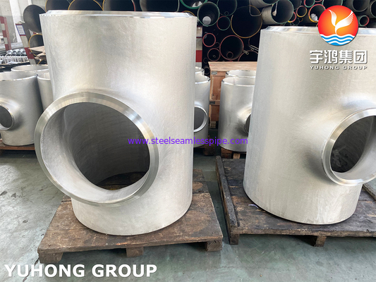 SS316L Butt Weld Fitting، A403 WP316L Tee برابر (بدون درز / جوشکاری) ، استاندارد B16.9