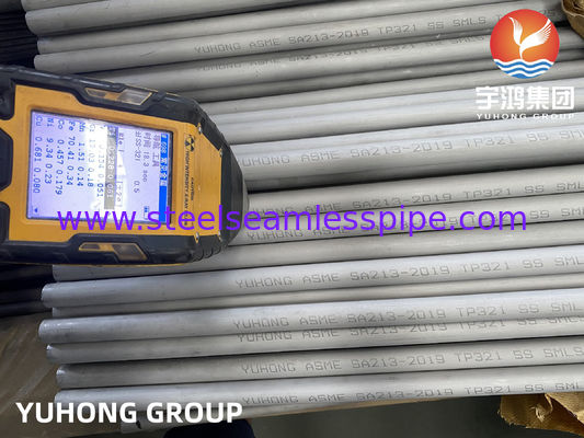 ASTM A213 TP321 لوله بی سیم فولاد ضد زنگ با مقاومت در برابر خوردگی برای کاربردهای مبادله گرما در دمای پایین