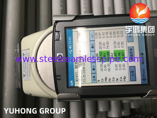 ASTM A269 TP304 لوله بی سیم فولادی فولادی ضد زنگ پکیج شده برای مبادله گرما با آزمایش PMI