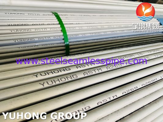 ASTM A269 TP304L لوله بی سیم فولادی فولادی فولادی فولادی برای مبادله گرما با آزمایش PMI