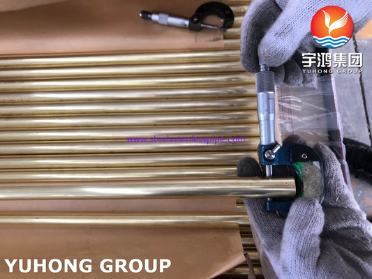 ASTM B111 C44300 / DIN CuZn28Sn1 لوله بدون درز مس میله ای لوله مبدل گرما
