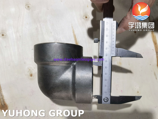 A182 F53 سوکت جوشکاری آرنج ، UNS S32750 فولادی سوپر دوپلکس
