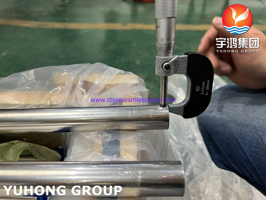 ASME SB111 UNS C71500 لوله نکل مس ، لوله بدون درز آب دریا CuNi 70/30