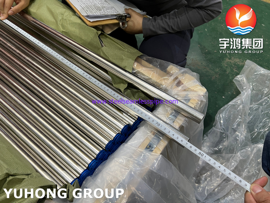 ASME SB111 UNS C71500 لوله نکل مس ، لوله بدون درز آب دریا CuNi 70/30