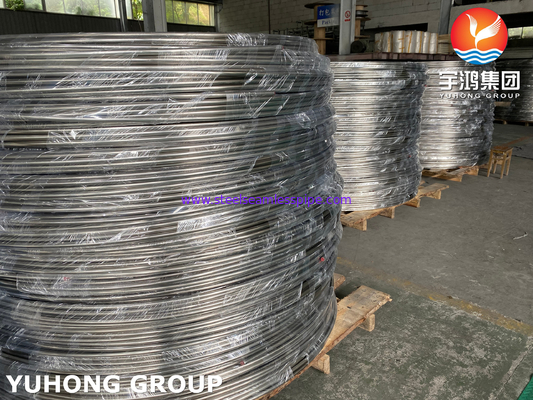 ASTM A269 TP316L لوله سیم پیچ بی سیم فولاد ضد زنگ ، لوله لوله کنوکشن BA