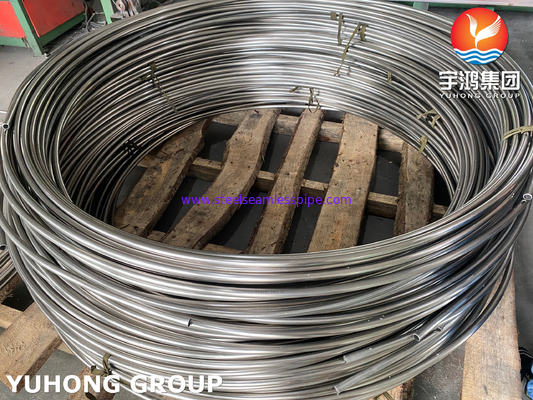 ASTM A269 TP316L لوله سیم پیچ بی سیم فولاد ضد زنگ ، لوله لوله کنوکشن BA