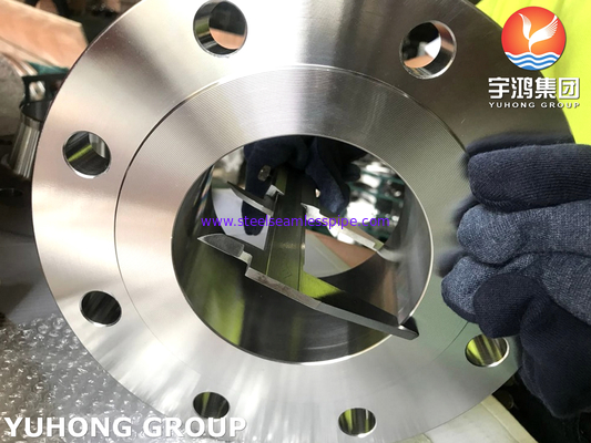 SA182 F60 / UNS S32205 فلنج فولادی دوتایی آهنگری شده، جوش گردن RF Face ANSI B16.5، برای تجهیزات تصفیه فاضلاب