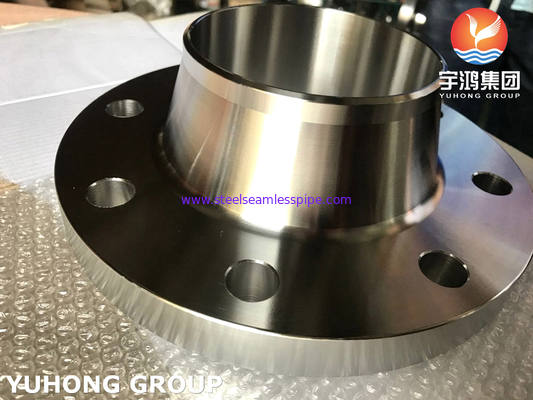 SA182 F60 / UNS S32205 فلنج فولادی دوتایی آهنگری شده، جوش گردن RF Face ANSI B16.5، برای تجهیزات تصفیه فاضلاب