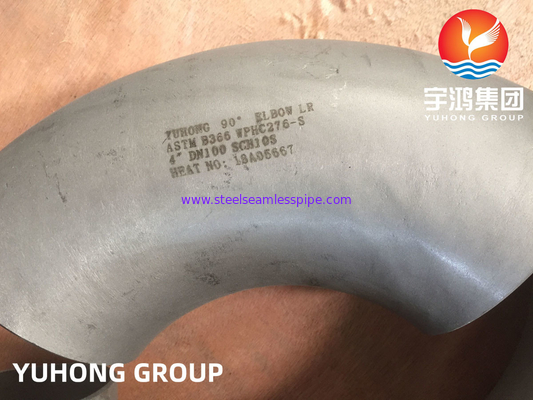 اتصالات لوله زانویی فولادی ضد زنگ ASTM B366 C276 B16.9 برای گاز نفت