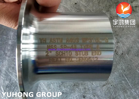 ASTM A403 WP316L-S پایان خرد نوع A BW گاز نفت پتروشیمی گاز طبیعی