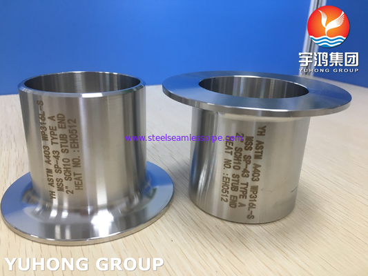 ASTM A403 WP316L-S پایان خرد نوع A BW گاز نفت پتروشیمی گاز طبیعی