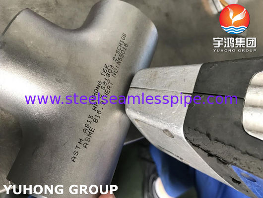 اتصالات لوله فولادی دوبلکس Equal Tee ASTM A815 S31803 B16.9 مبدل حرارتی گاز نفت