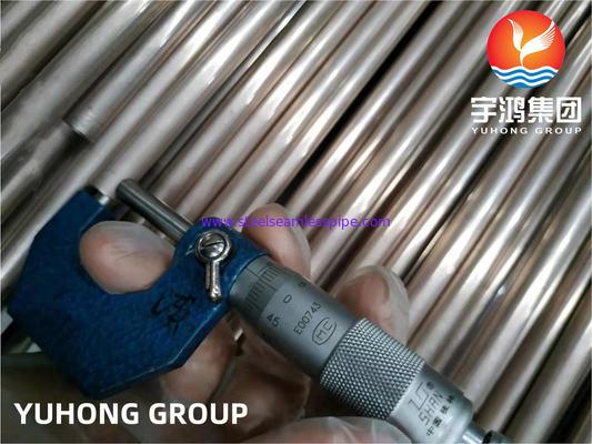 90/10 لوله بدون درز آلیاژ مس نیکل ، ASTM B111 C70600 ، برای مهندسی دریایی و دریایی