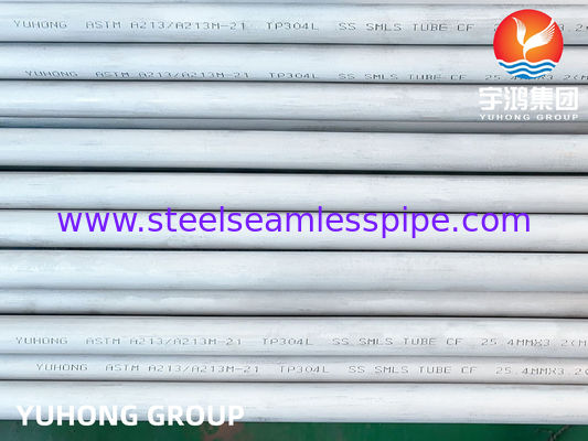 لوله های بدون درز فولادی ضد زنگ ASTM A213 TP304L برای مبدل های حرارتی مواد شیمیایی