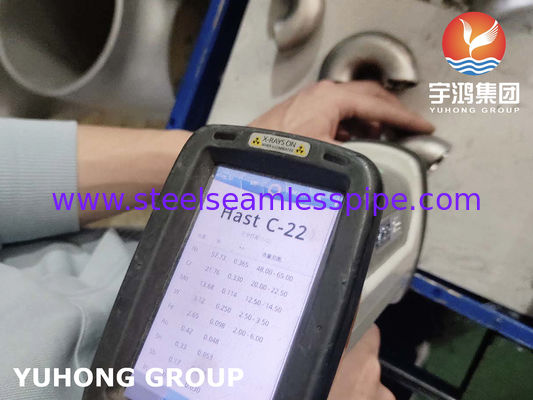 زانوی 180 درجه LR Hastelloy C22 / N06022 | اتصالات جوشی لب به لب آلیاژ نیکل ASTM B366 برای سرویس خورنده