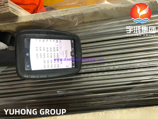 ASTM A213 TP316L لوله روشن ضد زنگ از فولاد ضد زنگ