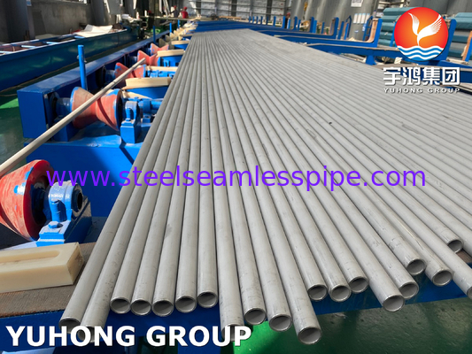 لوله مبدل گرما مواد گرمایشی ASME SA213 TP321 25 * 2 * 9000MM