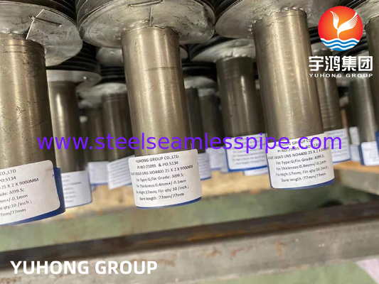 لوله فلزی نکل مدل G Fin ASME SB163 N04400 25x2x9000MM AL99.5 کاربرد مبادله گرما