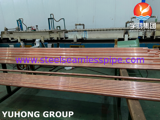 ASTM B111 C12200 لوله مبادله گرما بدون درز مس