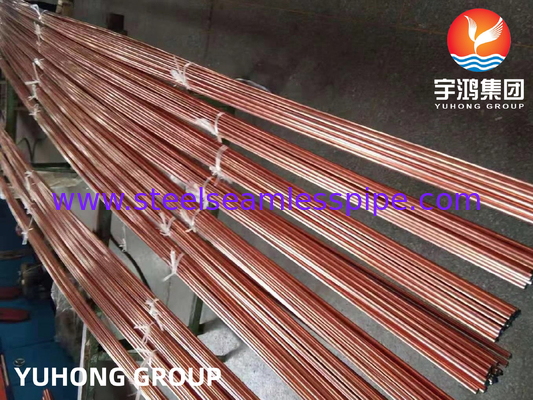 ASTM B111 C12200 لوله مبادله گرما بدون درز مس