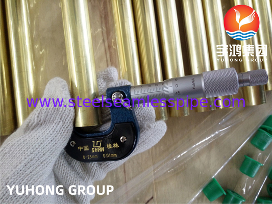 ASTM B111 C44300 آدرالتی برنج مبادله گرما بدون درز ، لوله تهویه