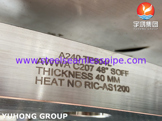 ASTM A240 F904L، UNS N08904، AWWA C207 فولاد ضد زنگ در فلنج، سطح صاف