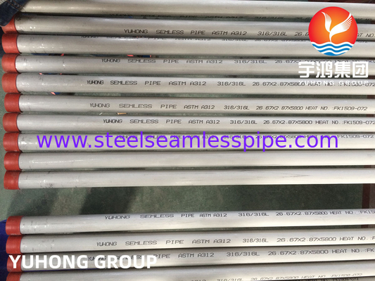 ASTM A312 TP316L لوله بدون درز از فولاد ضد زنگ برای صنایع پتروشیمی