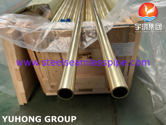 ASME SB111 C44300 / CuZn28Sn1 / CZ111 لوله تهویه کننده بدون درز مس