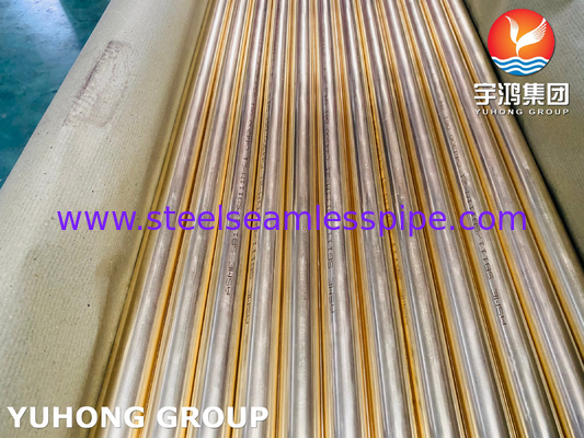 ASME SB111 C44300 / CuZn28Sn1 / CZ111 لوله تهویه کننده بدون درز مس