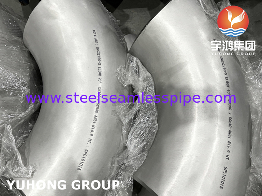 SUPER DUPLEX STEEL BW FITING ASTM A815 UNS S32750 90 LR ELBOW