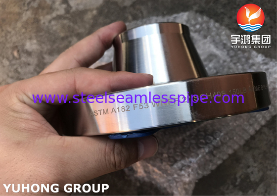 فلج های فولادی سوپر دوپلکس ASTM A182 F53, UNS S32750 فلج گردن جوش, RF, FF, B16.5