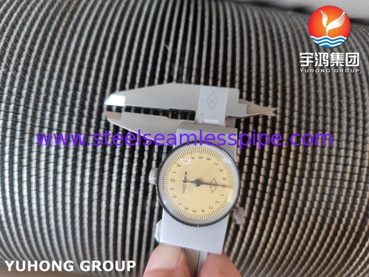 HFW لوله Fin Serrated ASTM A312 TP347 اقتصاد بخش کارایی انتقال گرما بالا