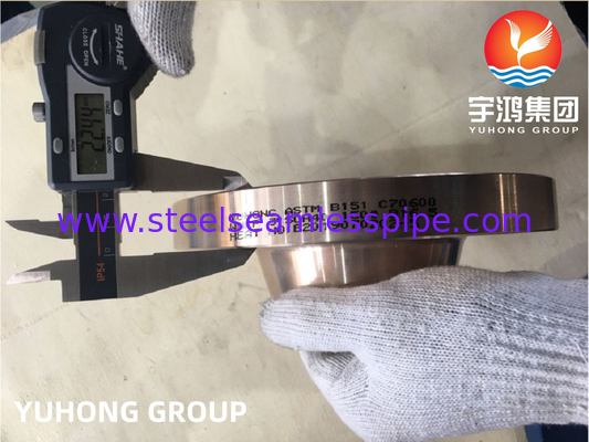 ASTM B151 C70600 آلیاژ مس نیکل فلنج جعل شده Weldneck raised face B16.5 برای لوله