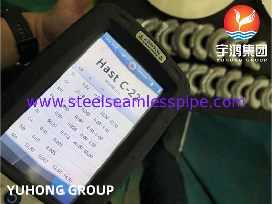 ASTM B366 N06022 Hastelloy C22 زانویی 180 درجه اتصالات فولاد آلیاژی B16.9