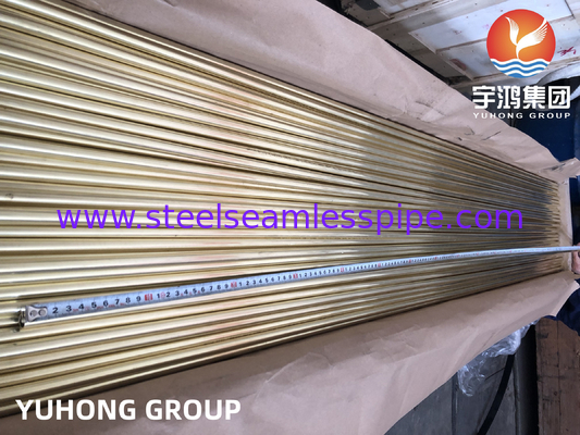 ASTM B111 C44300 لوله برنجی بدون درز برای مبادله گرما