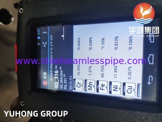 ASTM A182 / ASME SA182 F316L قطعات مبادله گرما از لوله های فولادی ضد زنگ