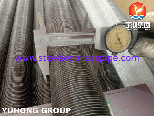 مواد پایه لوله های داخل نوع G ASME B163 مواد NO4400 آلومینیوم برای رادیاتور تبخیر دهنده مبادله گرما
