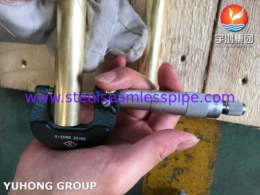 ASTM B111 C44300 لوله بدون درز آلیاژ مس برای مبادله گرما