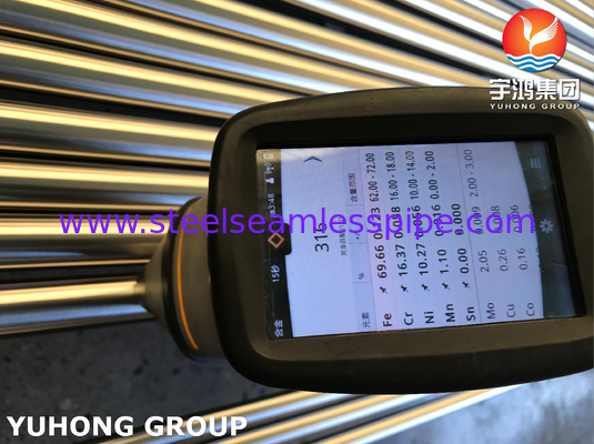 ASTM A269 TP316L لوله بدون درز روشن برای تجهیزات آب دریا